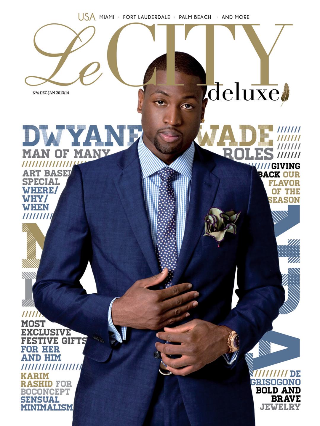 Le CITY deluxe USA cover with Dwyane Wade, 2013.