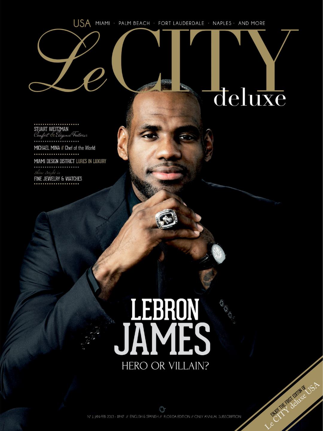 Le CITY deluxe USA cover with LeBron James, 2013.