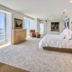 Spacious bedroom with a gorgeous view